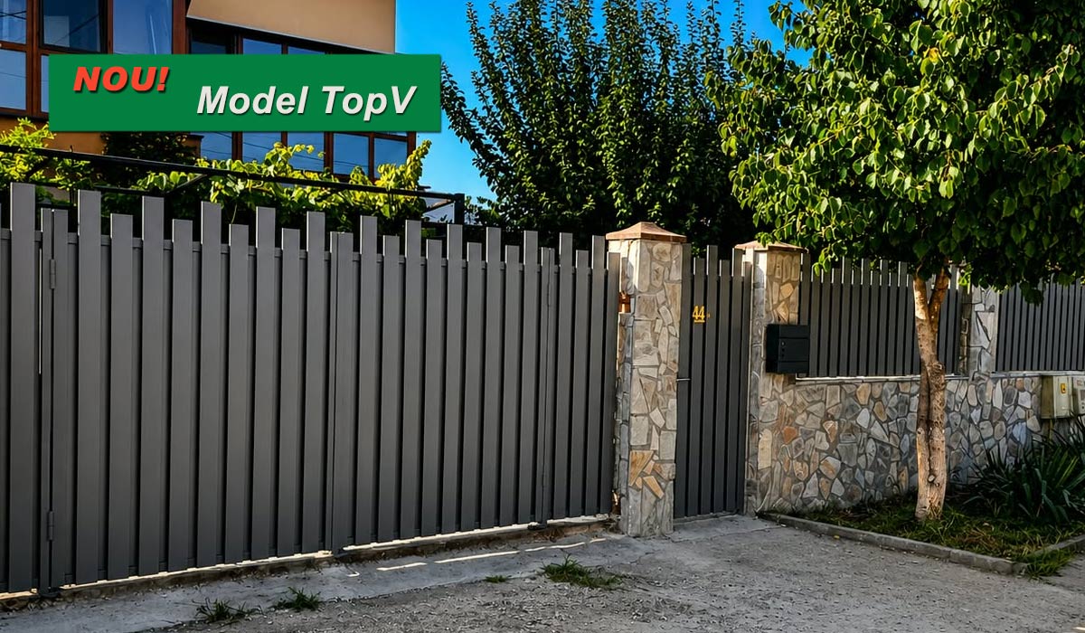 Gard metalic din profile zincate 100x20mm