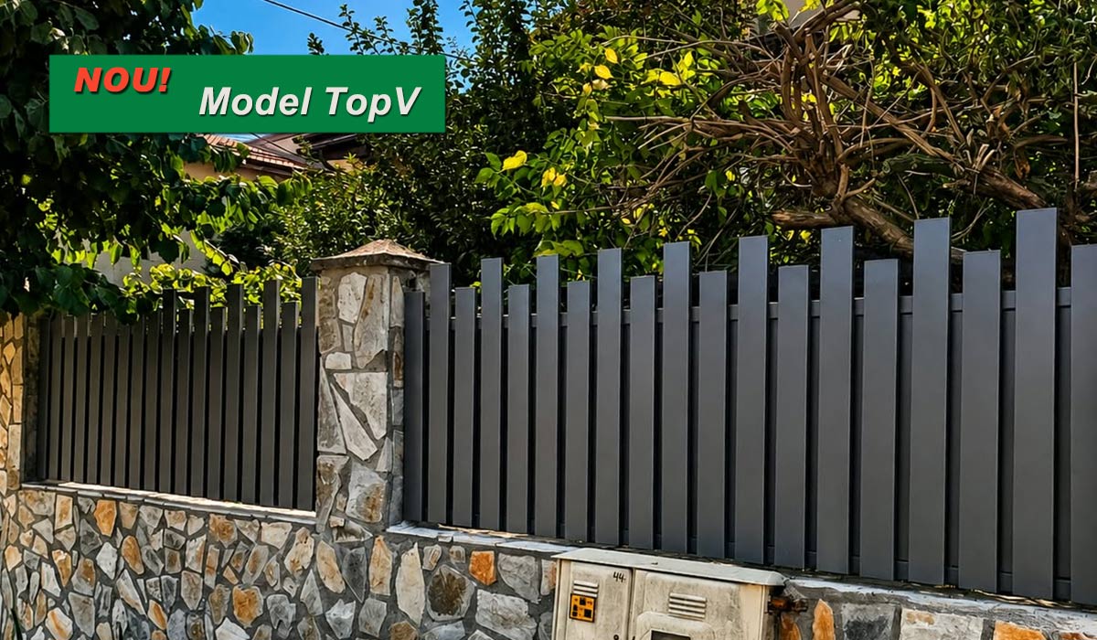 Gard metalic din profile zincate 100x20mm